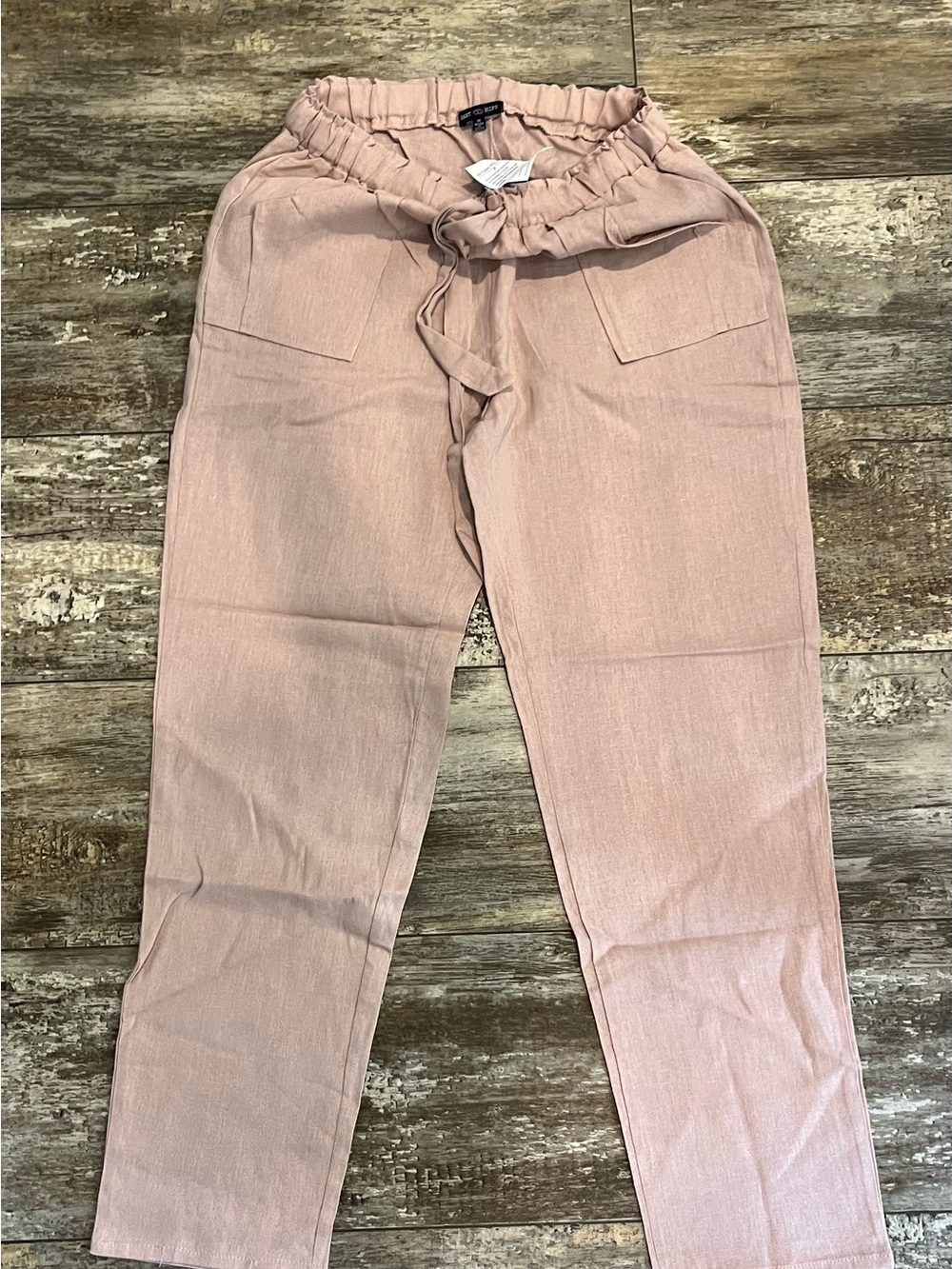 Heart Hips Blush Pink Paperbag Waist Pants